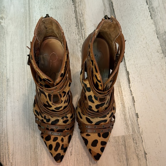 Jessica Simpson Animal Print Heels Size 7M - Picture 15 of 16